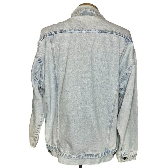 Vintage 90s Pepsi Jean Jacket Denim Blue Trucker Light Wash - Picture 2 of 5